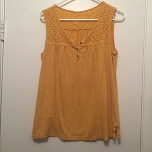 Mustard yellow sleeveless top